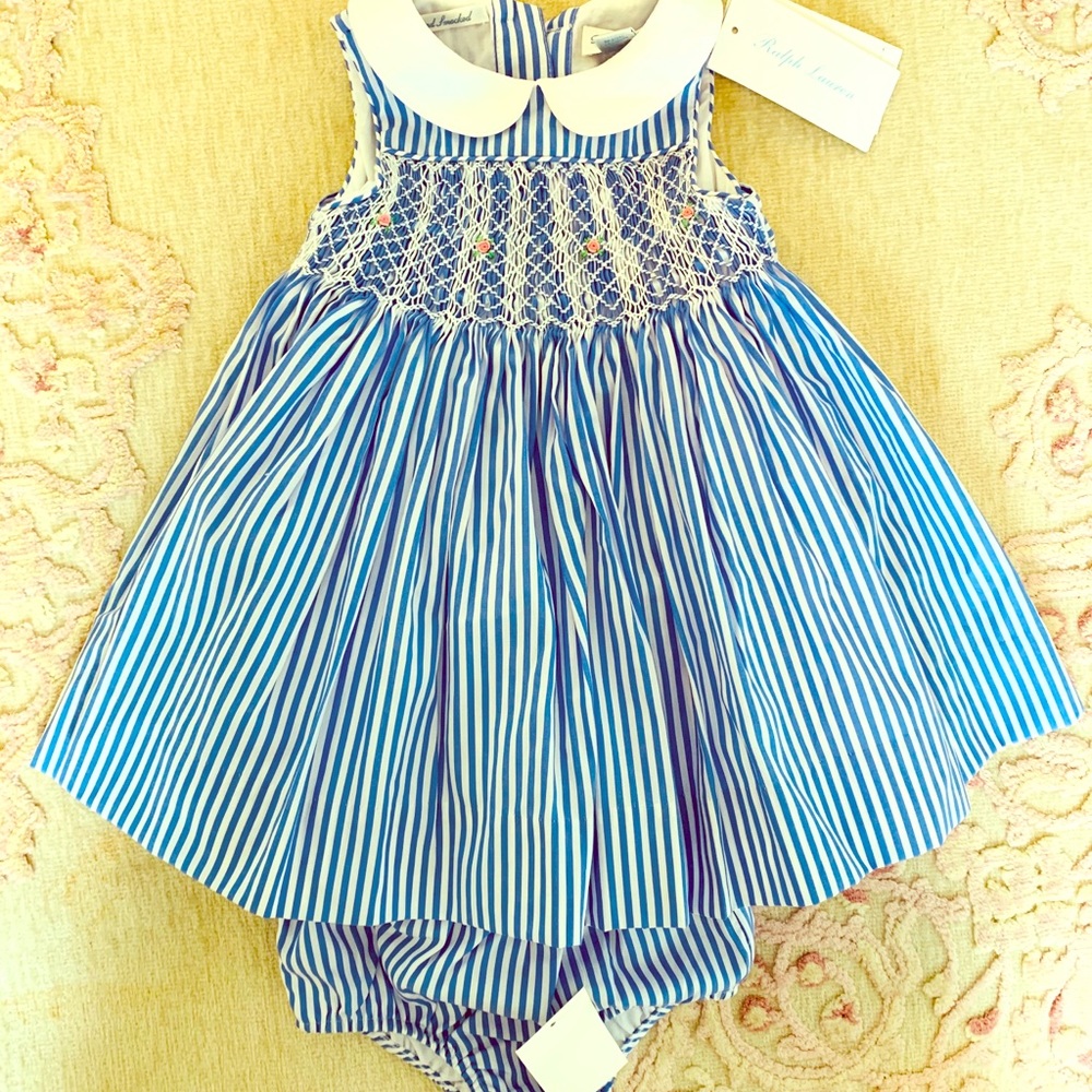 Baby Girl Ralph Lauren Smock Collection Dress